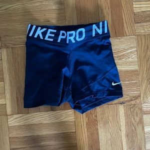 Navy Blue Nike Pro Shorts